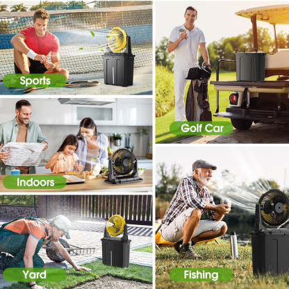Misting Fan – 9L Outdoor Cooling Fan | 20000mAh Rechargeable