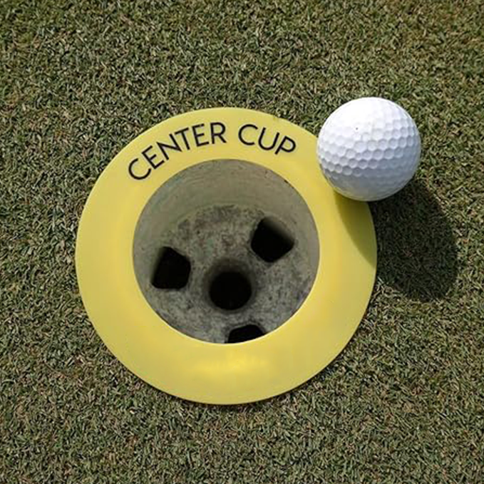 Golf hole putting cup, pressure putter set