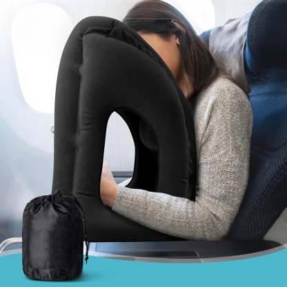 Travel Pillow – Airplane Neck Pillow Comfortably Supports Head and Chin for Airplanes, Trains