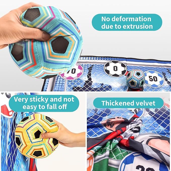 Children's Soccer Game Set: Indoor and Outdoor Backyard Soccer Goal Throwing Game