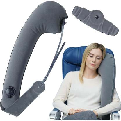 Ultimate Inflatable Neck Support and Body Pillow – Airplane Pillow for Long Flight Comfort