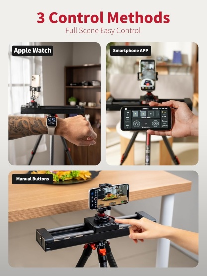 Smart 2-Axis Motion Control Camera Slider with NFC One-Tap Connection