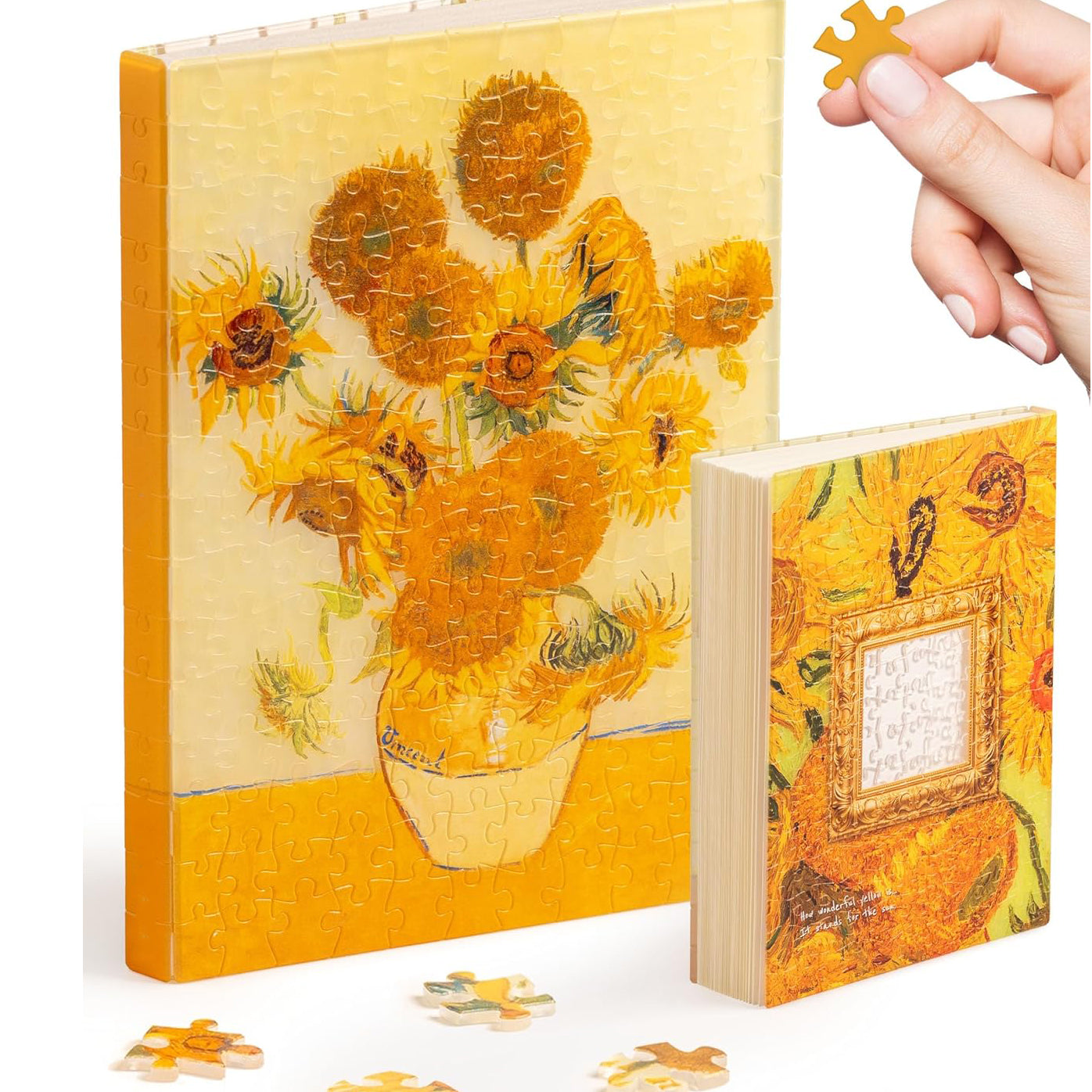 Puzzle Journal for Adults – Plastic Jigsaw Book Cover Notebook