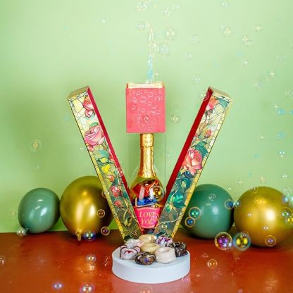 Birthday Bubble Box Surprise Gift with Floating Bubbles Effect