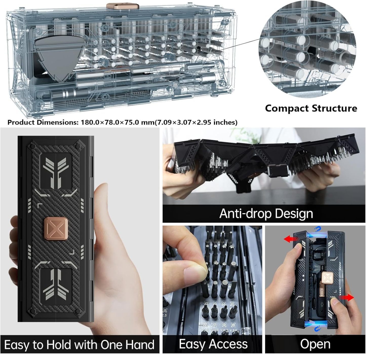 Mini Electric Screwdriver Set for Electronics Repair 180 in 1