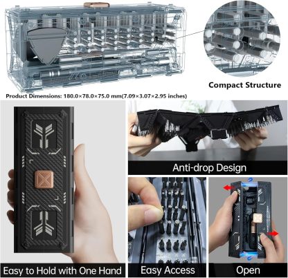 Mini Electric Screwdriver Set for Electronics Repair 180 in 1