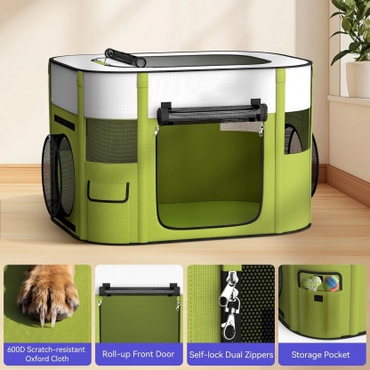 3-in-1 Pet Playpen Foldable Indoor Outdoor Dog and Cat Enclosure