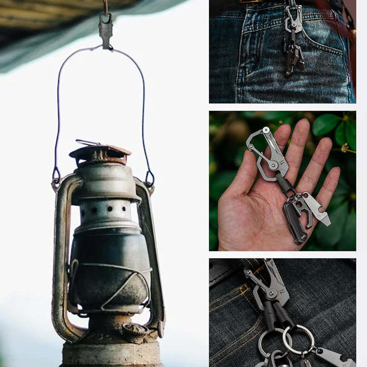 Titanium Alloy Magnetic Keychain – Quick-Release Design for Car Keys, USB Drives, and EDC Gear