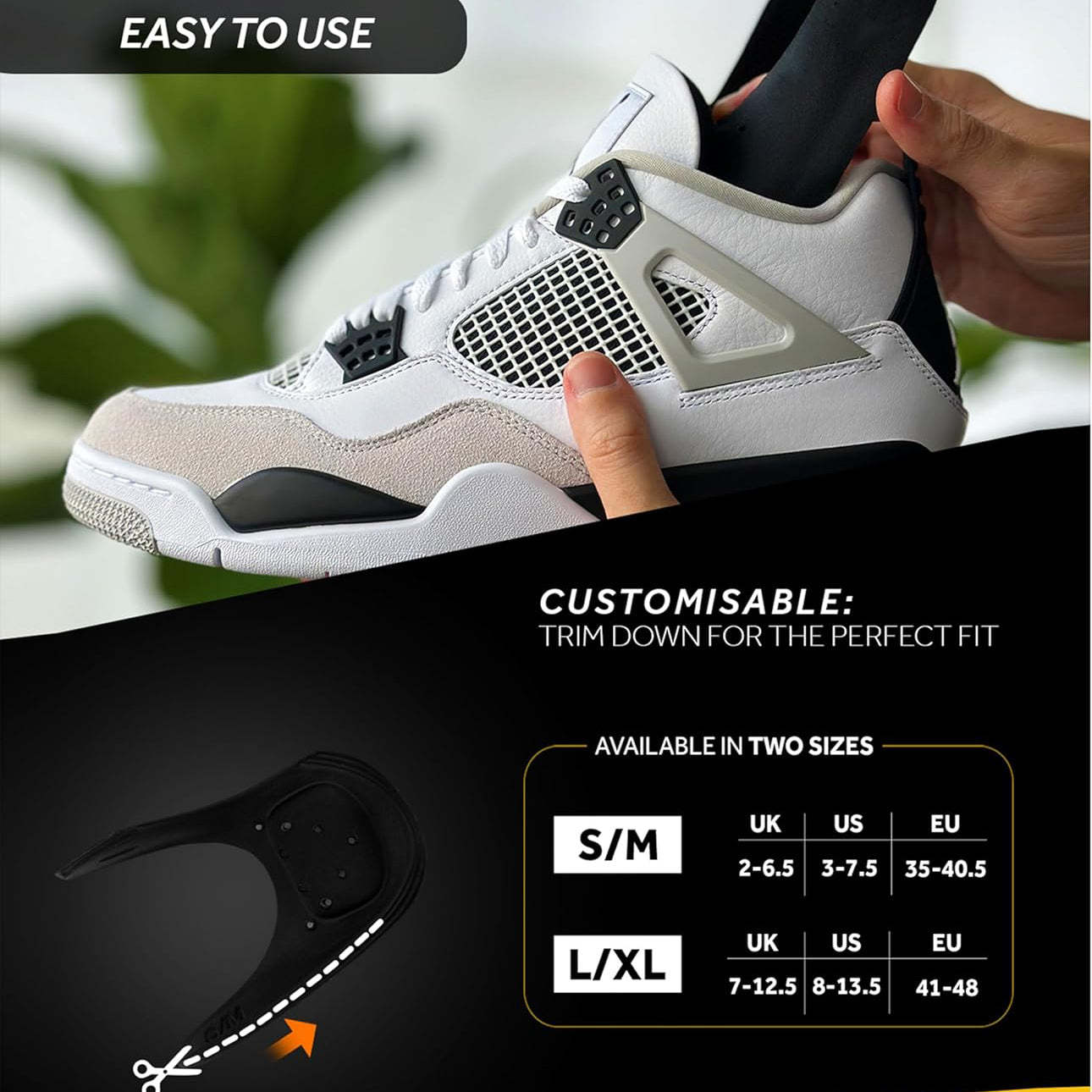 Memory Foam Shoe Wrinkle Protector | For Athletic Shoes | Prevents Shoe Creases