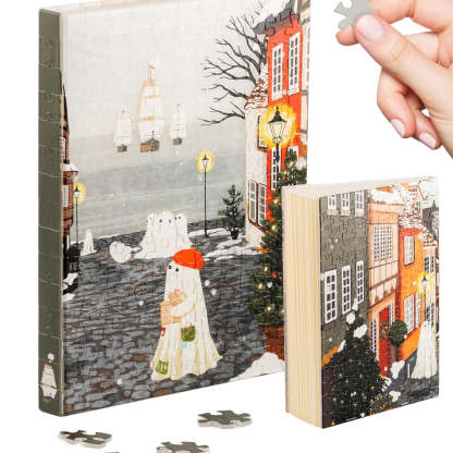 Puzzle Journal for Adults – Plastic Jigsaw Book Cover Notebook