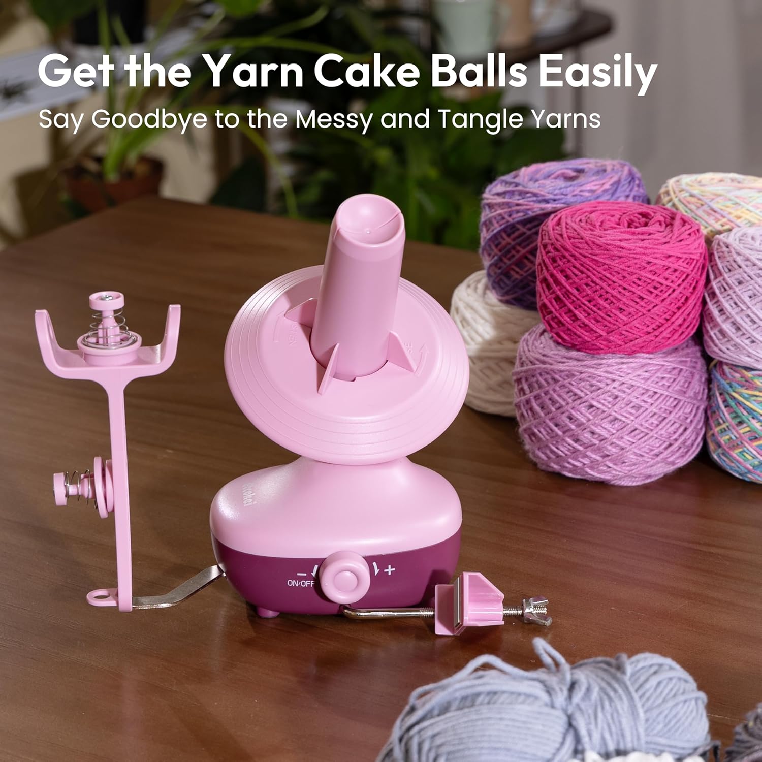 Electric Yarn Winder – Compact, Adjustable, Automatic Yarn Ball Winder for Crochet & Knitting Enthusiasts