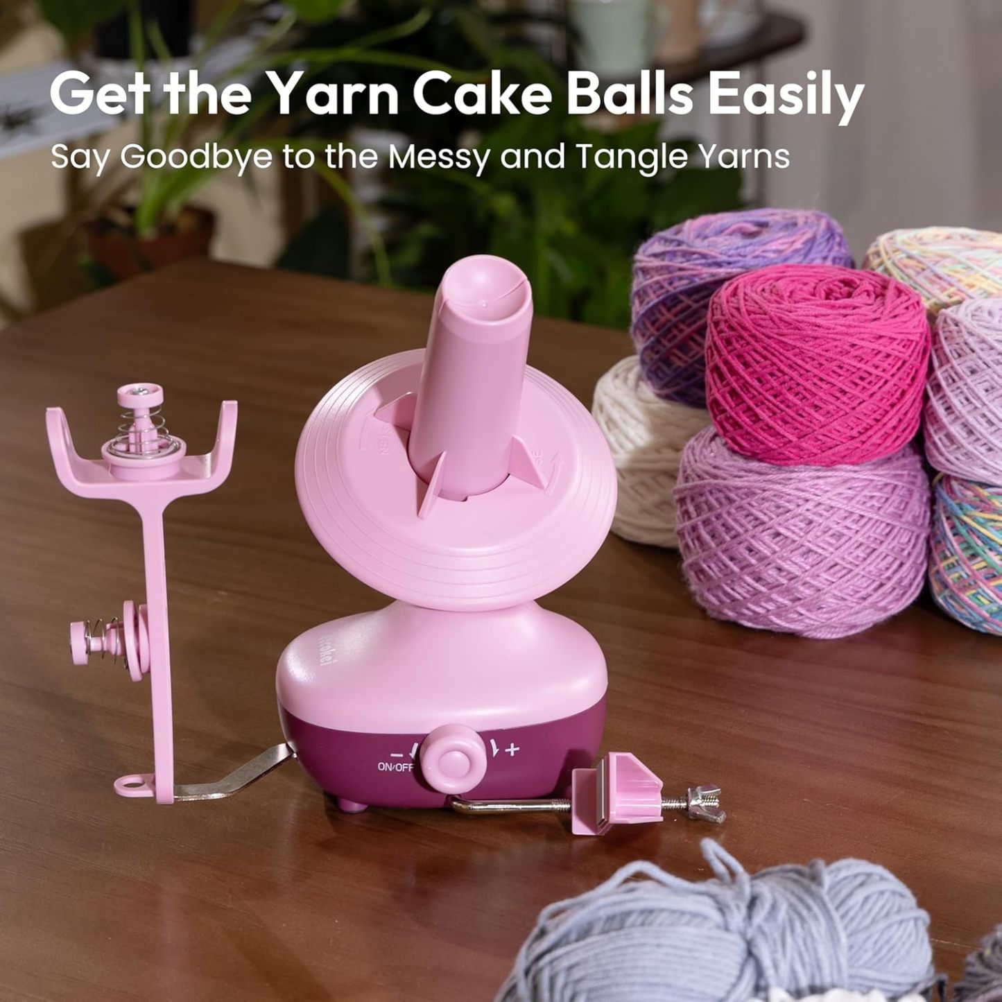 Electric Yarn Winder – Compact, Adjustable, Automatic Yarn Ball Winder for Crochet & Knitting Enthusiasts