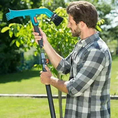 Gutter Cleaning Brush with Garden Hose Connection