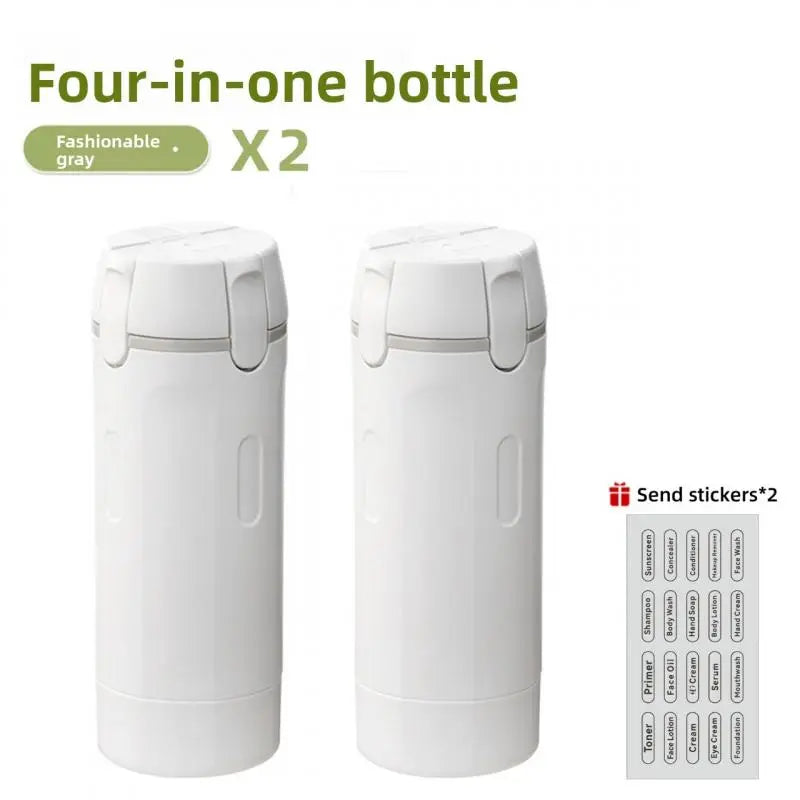 2-Pack 4-in-1 Portable Liquid Dispensing Bottles
