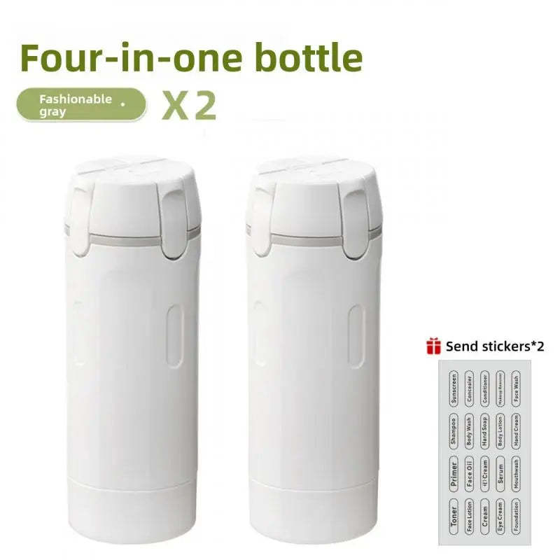 2-Pack 4-in-1 Portable Liquid Dispensing Bottles