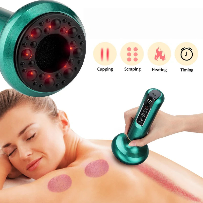 Electric Cupping Massager Set - 12 Speed with Infrared Heat