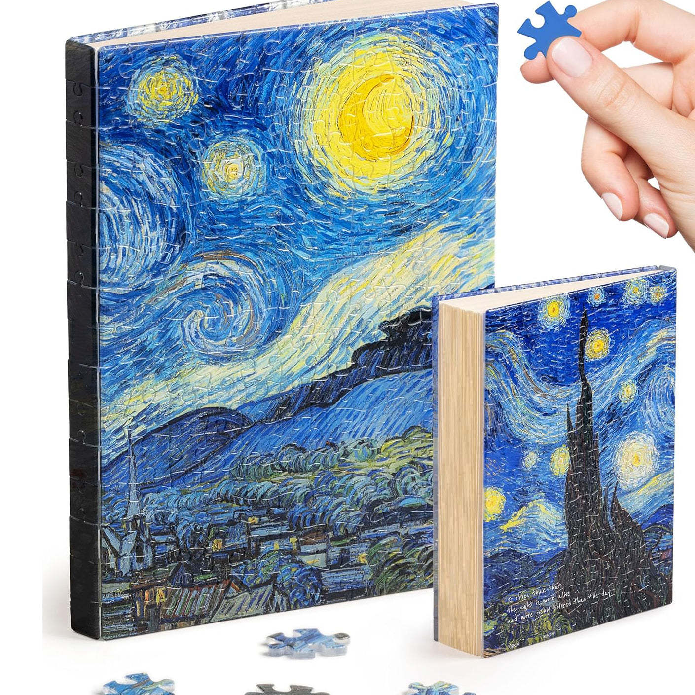 Puzzle Journal for Adults – Plastic Jigsaw Book Cover Notebook