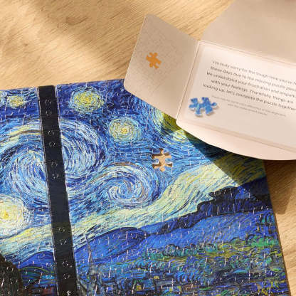 Puzzle Journal for Adults – Plastic Jigsaw Book Cover Notebook