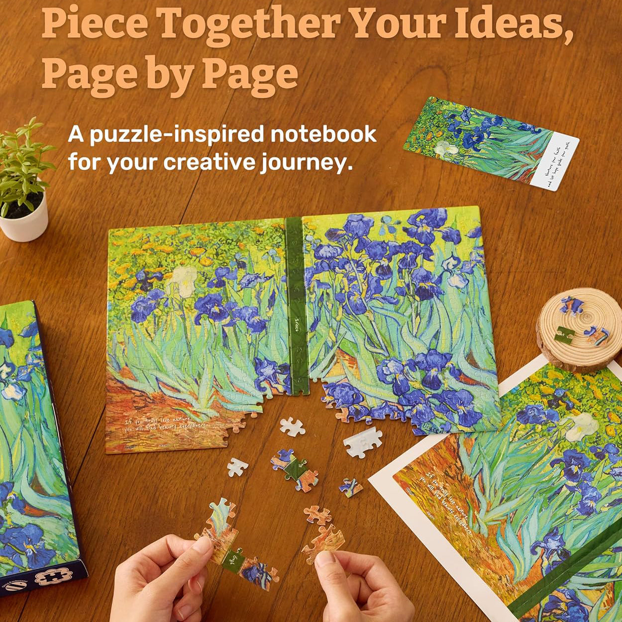 Puzzle Journal for Adults – Plastic Jigsaw Book Cover Notebook