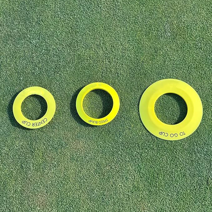 Golf hole putting cup, pressure putter set