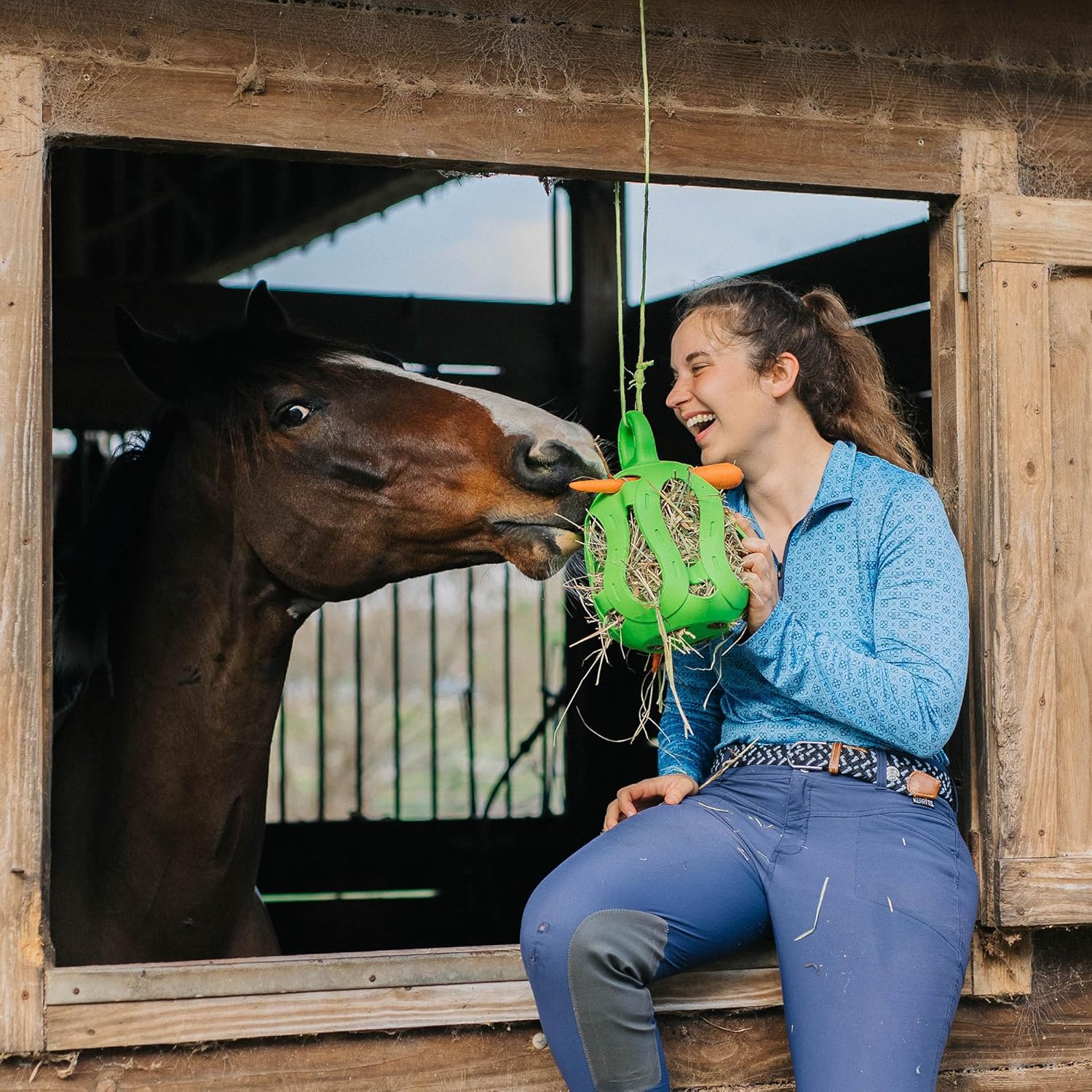 Interactive Hay Ball – Hay Dispenser & Treat Toy