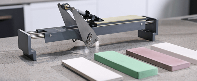 Guided Knife Sharpening System with Adjustable Angle Control