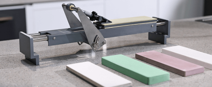 Guided Knife Sharpening System with Adjustable Angle Control