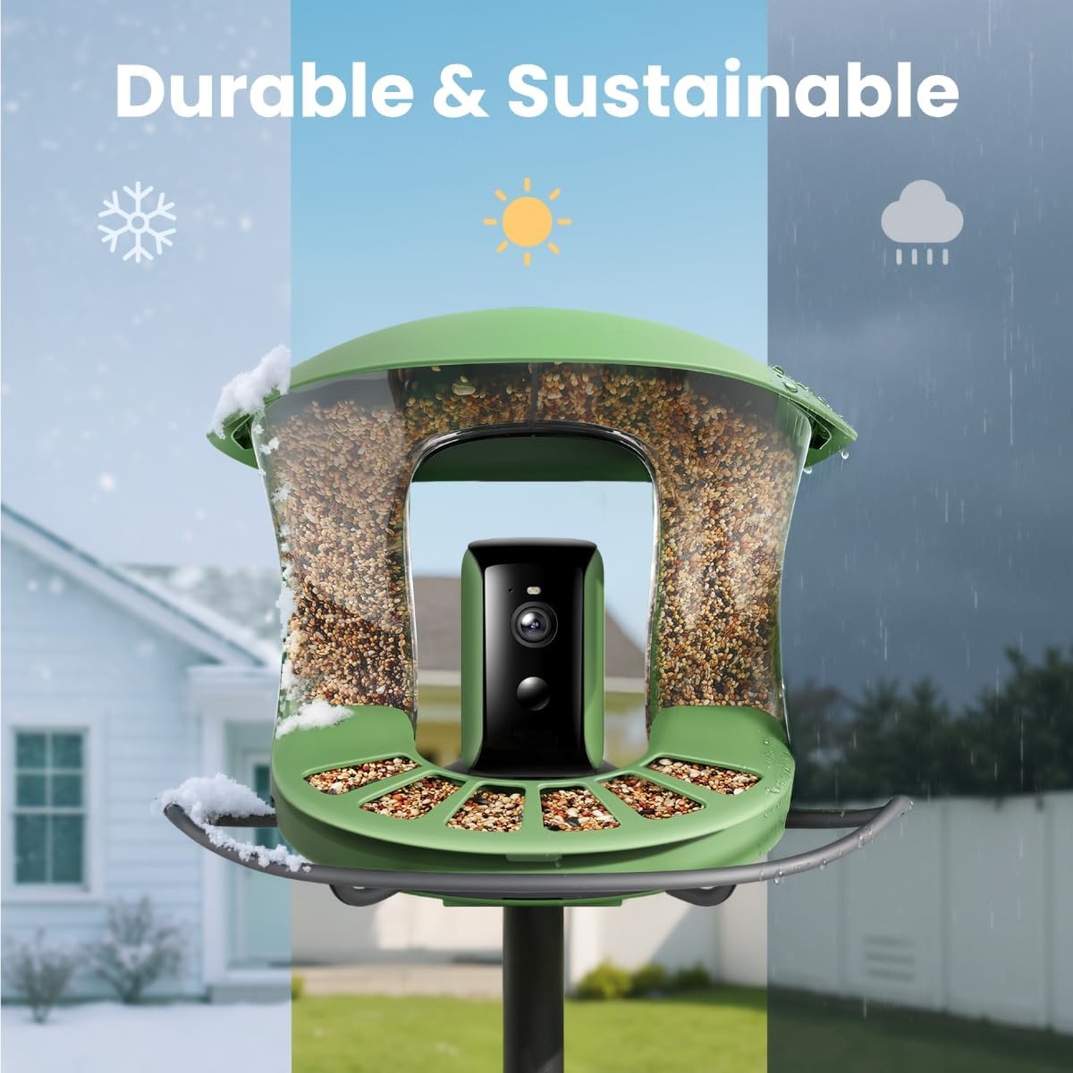 🐦Triple-Lens AI Smart Bird Feeder with Solar Panel & Dual Cameras