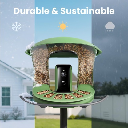 🐦Triple-Lens AI Smart Bird Feeder with Solar Panel & Dual Cameras