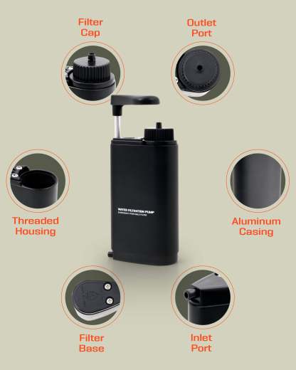 Hand Pump Camping Water Filtration System – Advanced Purifier for Survival