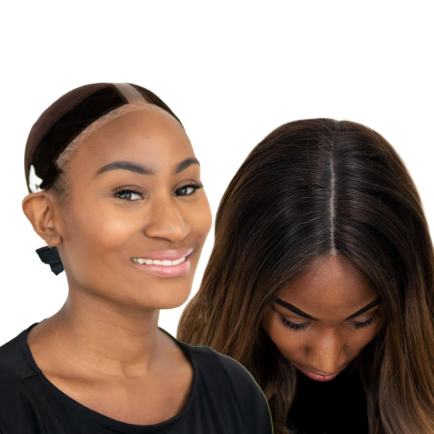 Lace Wig Grip Cap for Women – Adjustable Non-Slip Wig Cap with Headband, Perfect for Lace Front Wigs, One Size Fits Most