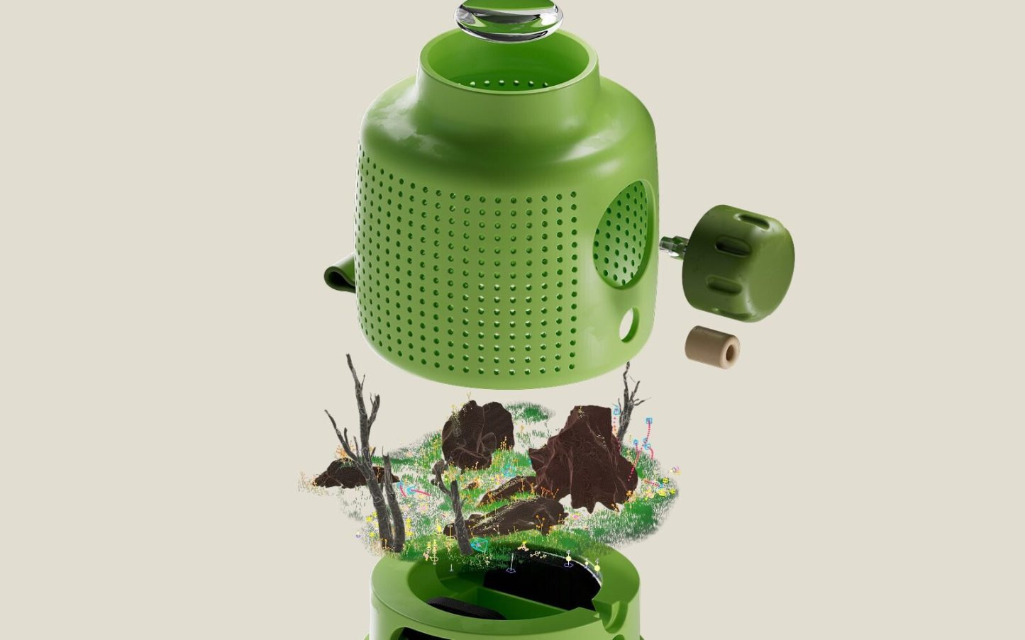 A World Inside a Speaker– Ever-Changing Soundscapes from Tiny Living Worlds