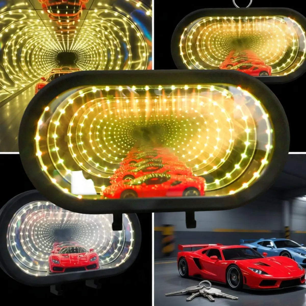 Car Key Holder with LED Light – Garage Wall Mount Organizer