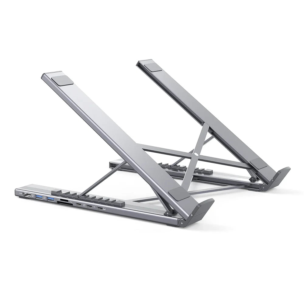USB-C Laptop Dock Stand – 2-in-1 Stand & Hub | Supports External Displays