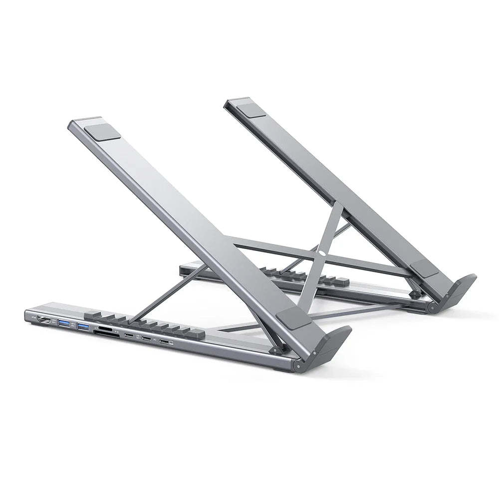 USB-C Laptop Dock Stand – 2-in-1 Stand & Hub | Supports External Displays