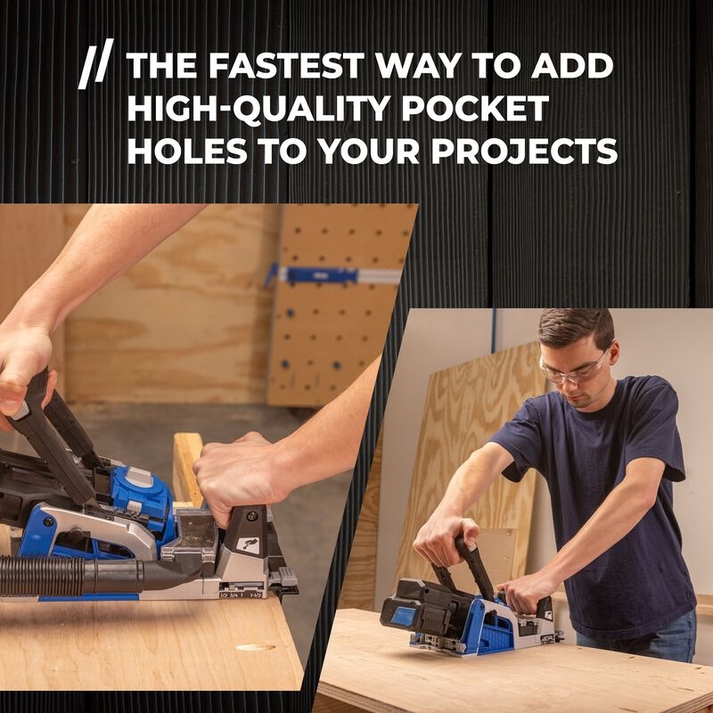 Cordless Pocket Hole Joiner Kit with 20V Battery and Charger
