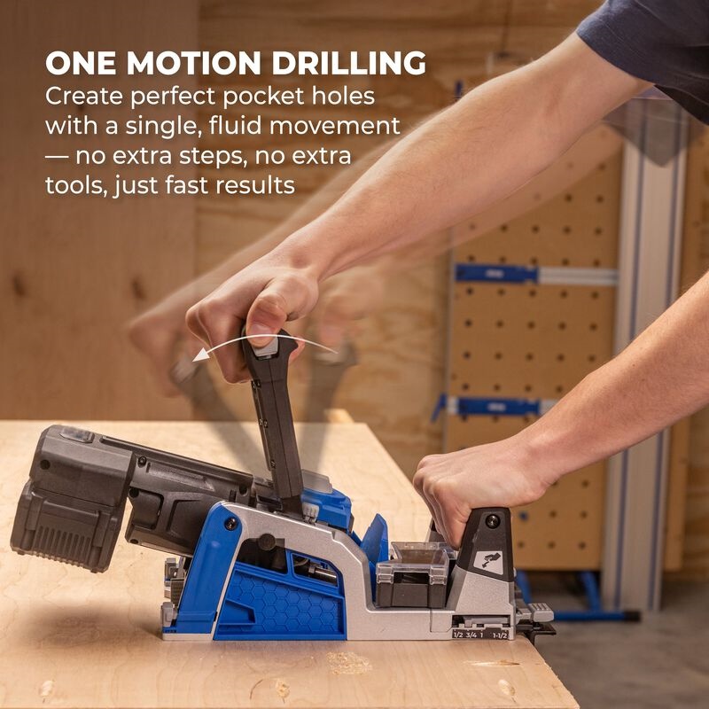 Cordless Pocket Hole Joiner Kit with 20V Battery and Charger