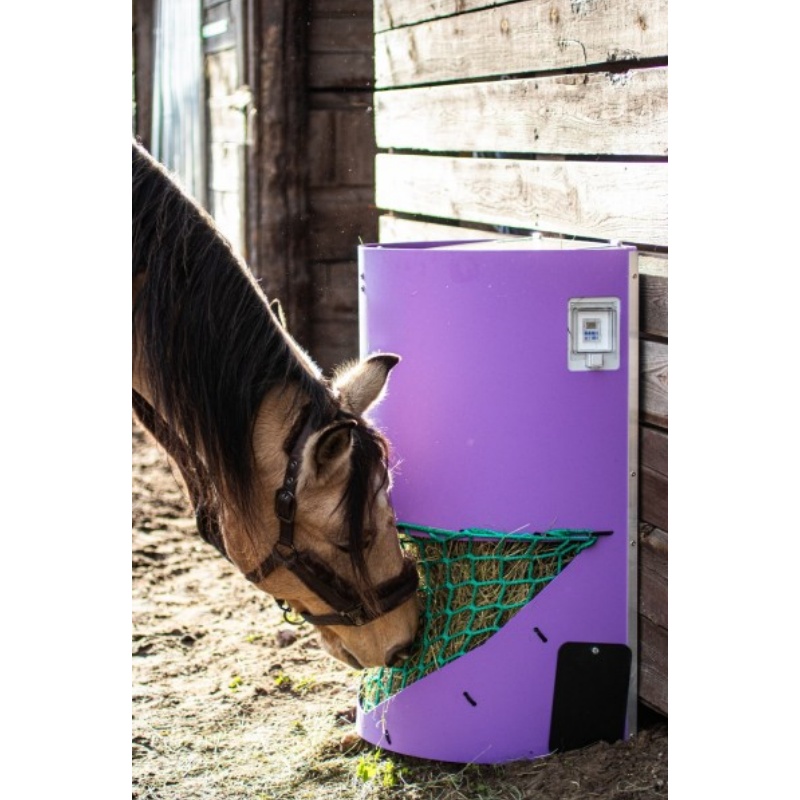 Slow Feed Hay Dispenser – Space-Saving, Half-Round Design, Promotes Healthy Digestion for Horses