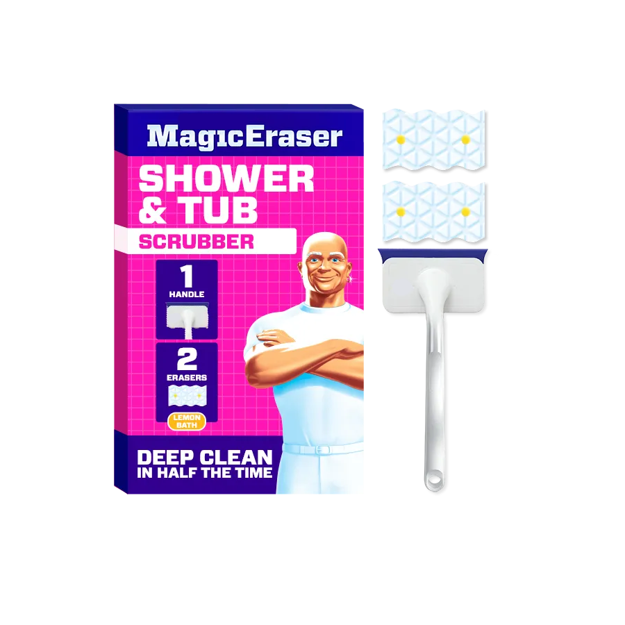 Magic scrubber shower bath cleaner