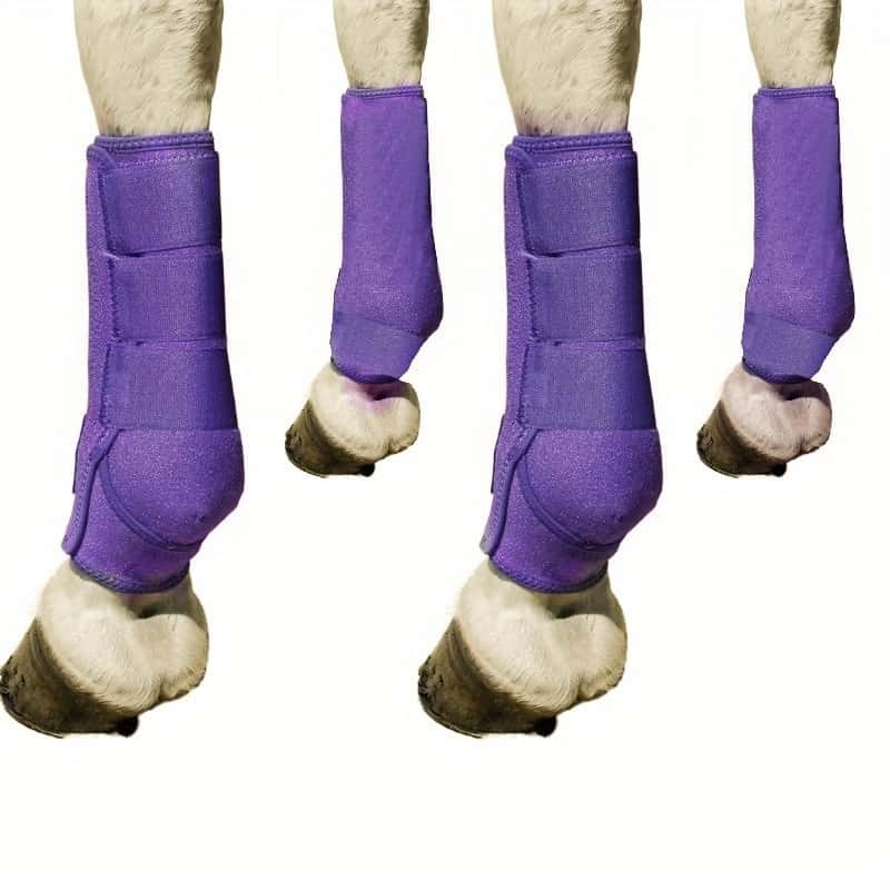 Quick-Wrap Ceramic Therapy Horse Leg Wraps | Black