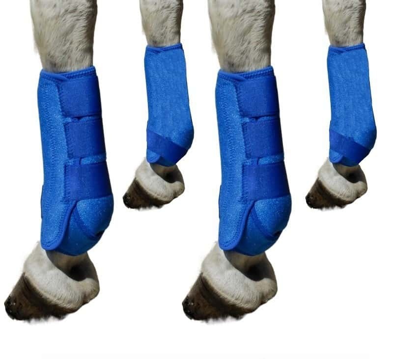 Quick-Wrap Ceramic Therapy Horse Leg Wraps | Black