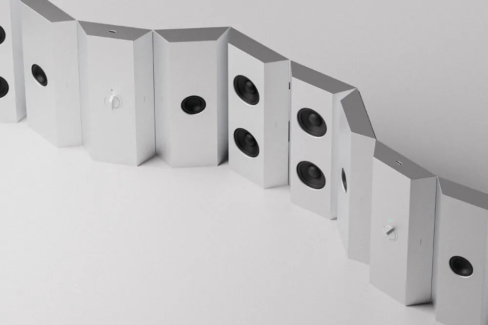Foldable Bluetooth Speaker with Modular Aluminum Panel Design