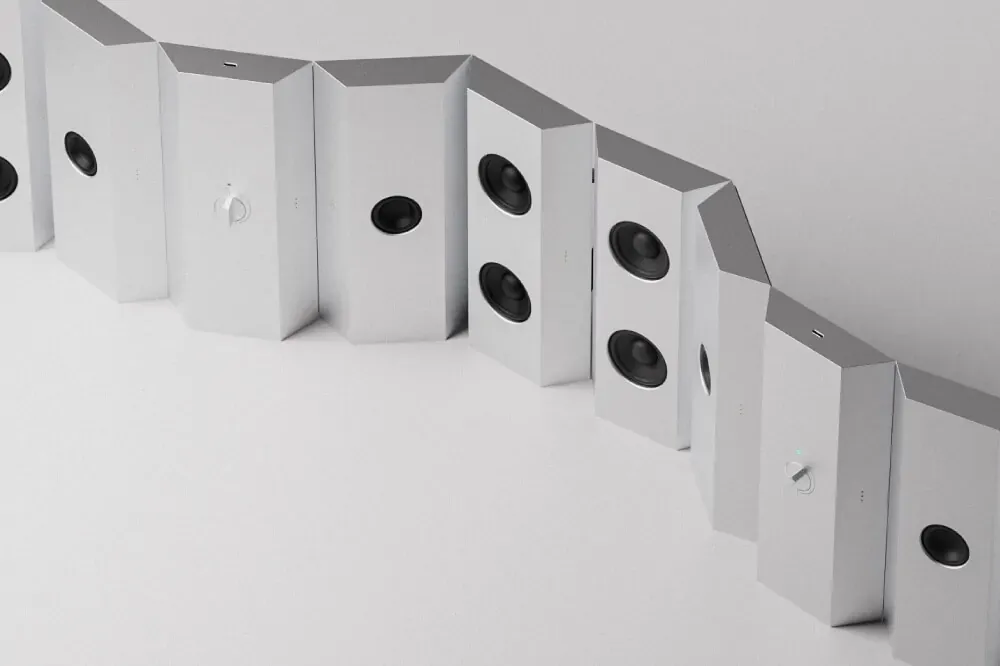 Foldable Bluetooth Speaker with Modular Aluminum Panel Design