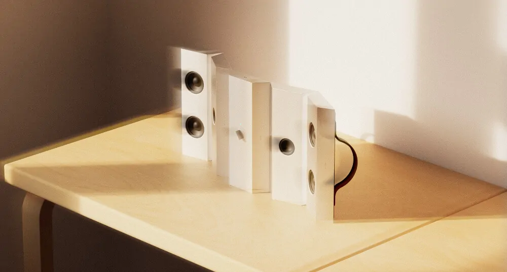 Foldable Bluetooth Speaker with Modular Aluminum Panel Design
