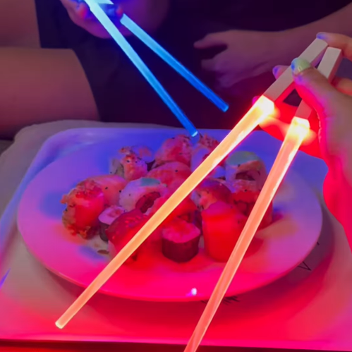 Lightsaber Chopsticks – Light-Up Force-Inspired Eating Utensils