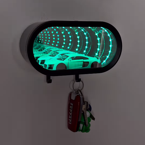 Car Key Holder with LED Light – Garage Wall Mount Organizer