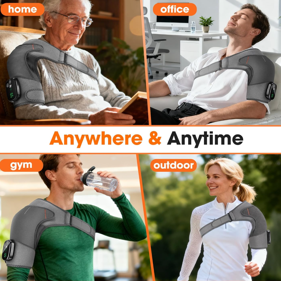 Heated Shoulder Brace – Support & Stability with Therapeutic Warmth