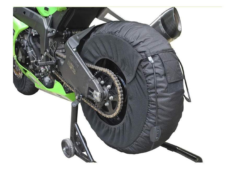 Racing Grade Motorcycle Tire Warmer Set with Dual Heat Zones