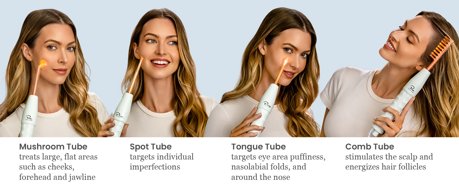 NuDerma Portable Handheld High Frequency Skin Therapy Wand Machine w/Neon &ndash; Anti-Aging 