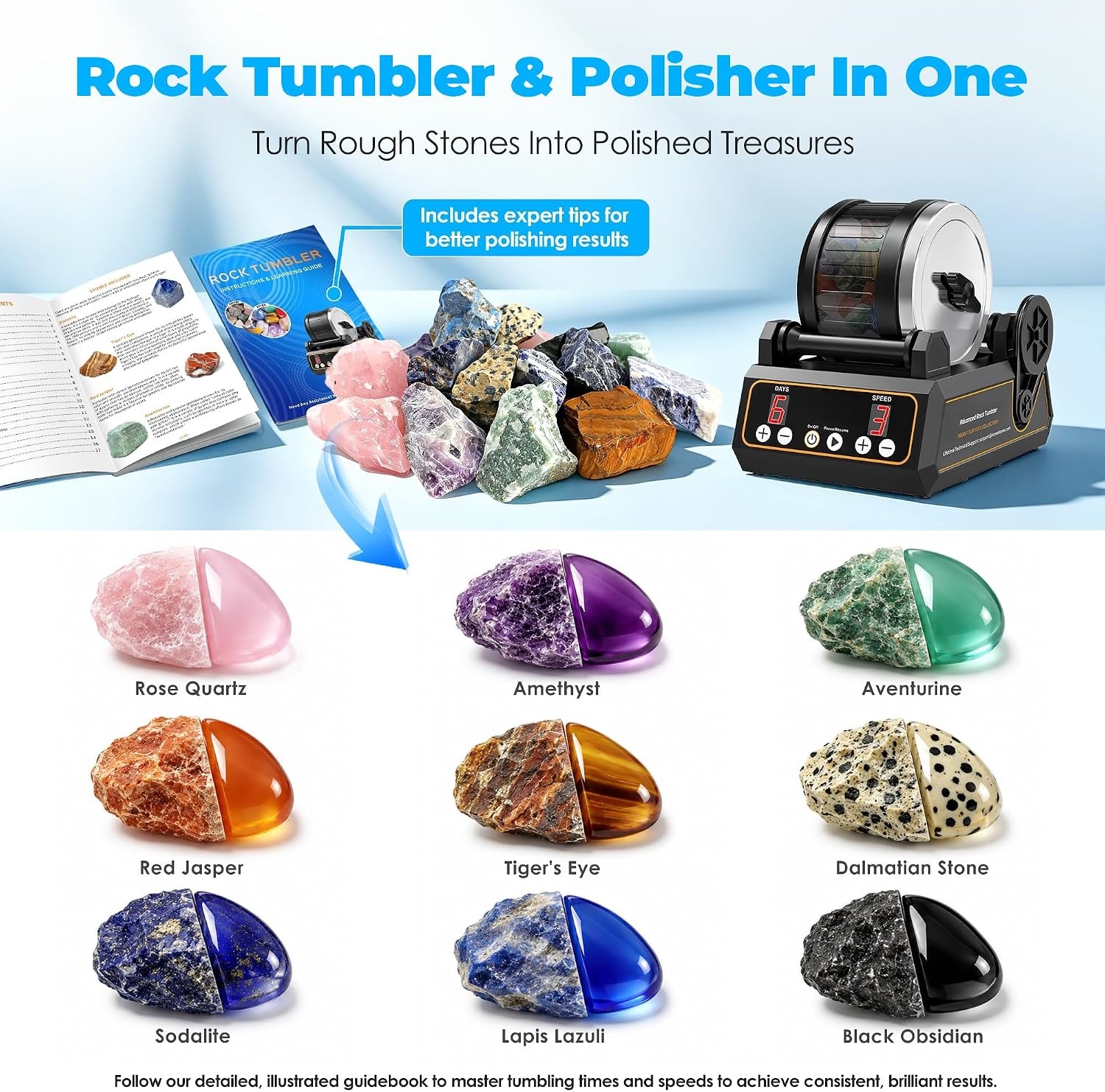 Professional Rock Tumbler Kit